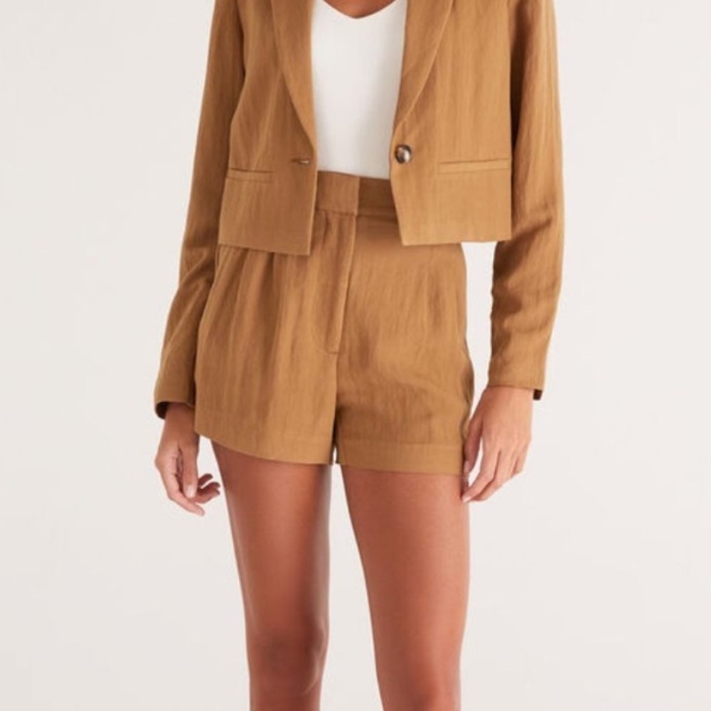 Z Supply Lucy Airy Brown Flowy Shorts Large